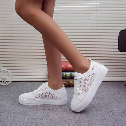 Jesse - Zapatillas casuales con cordones y suela plataforma para mujeres
