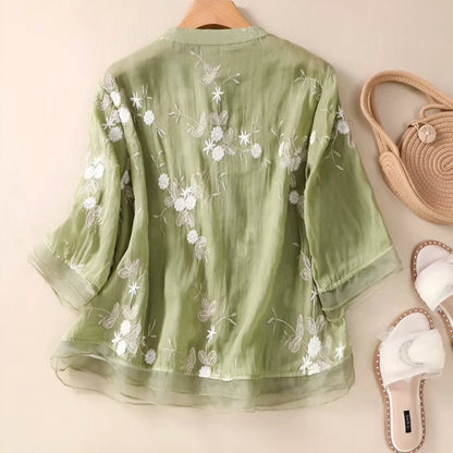 Carmelita – Blusa Transparente Bordada
