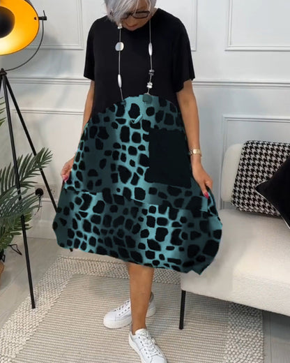 Olivia | Vestido Casual Impreso con Bolsillos