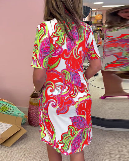 Vestido Ajustado Impreso