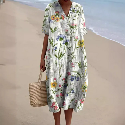 GABRIELA – VESTIDO INFORMAL CON TEMA FLORAL