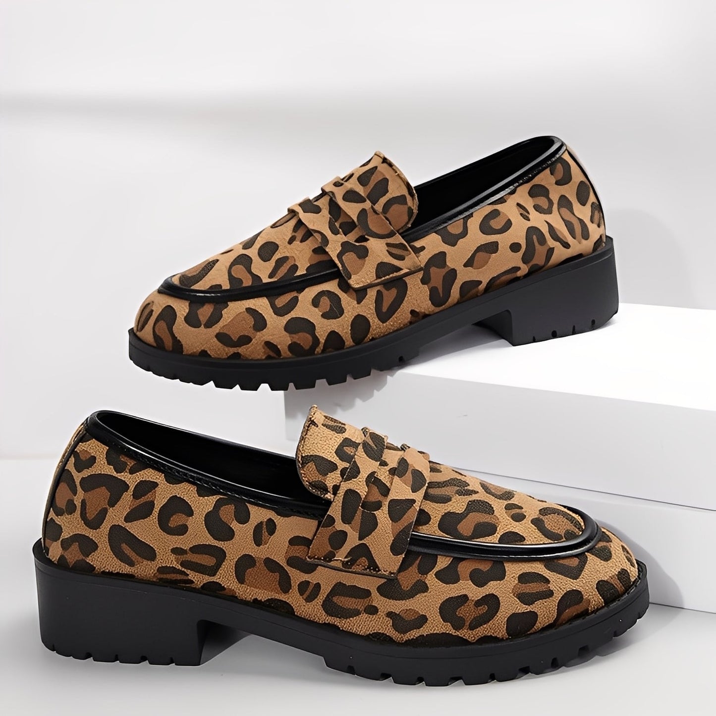 Camélia - Zapatos elegantes con estampado de leopardo para mujeres