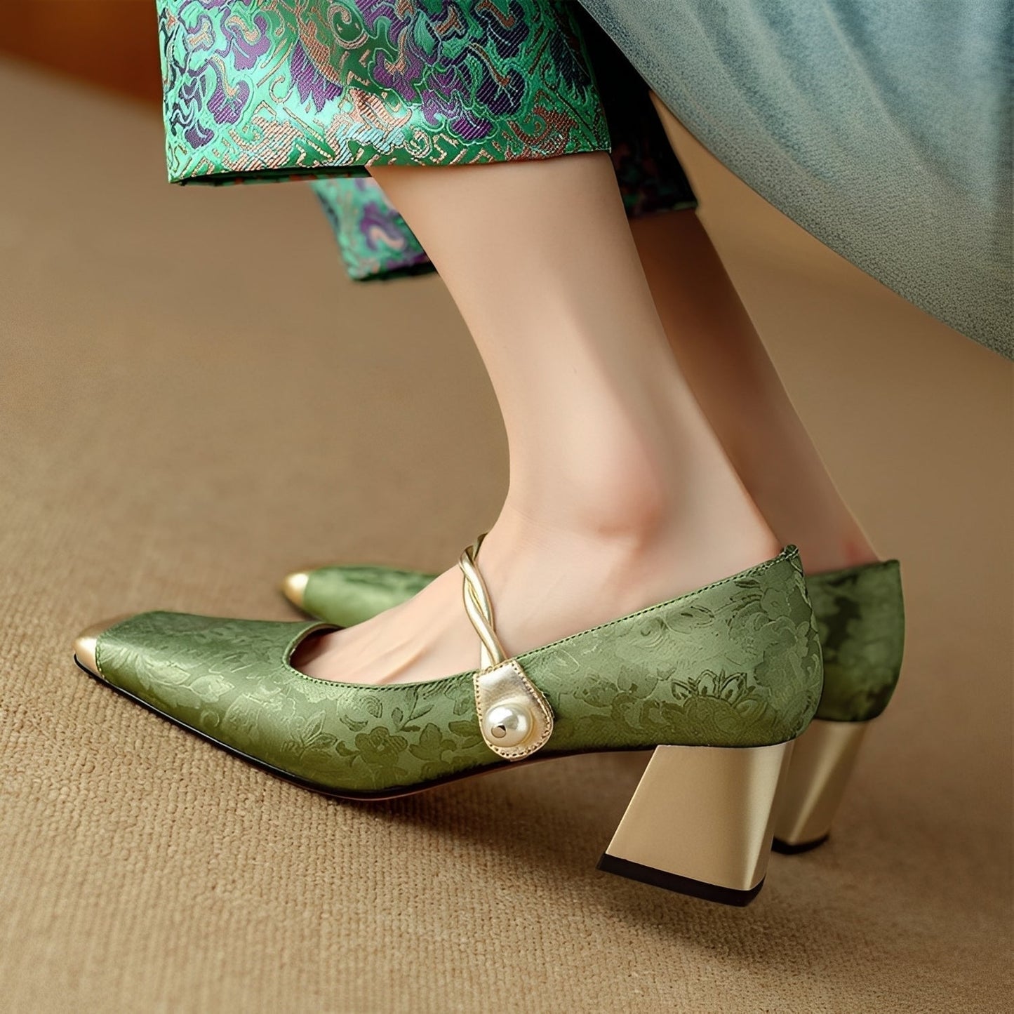 Rhonda - Elegantes zapatos de tacón bloque para mujeres