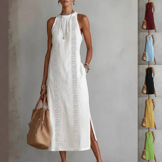 Robe Maxi Vittoria - Elegancia Atemporal y Bordado Artesanal