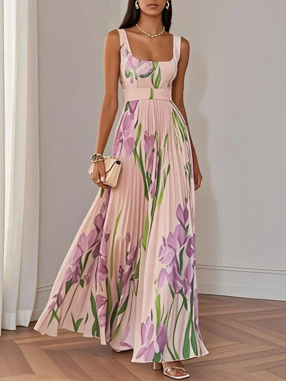 LILA – VESTIDO MAXI ELEGANTE DE FLORES