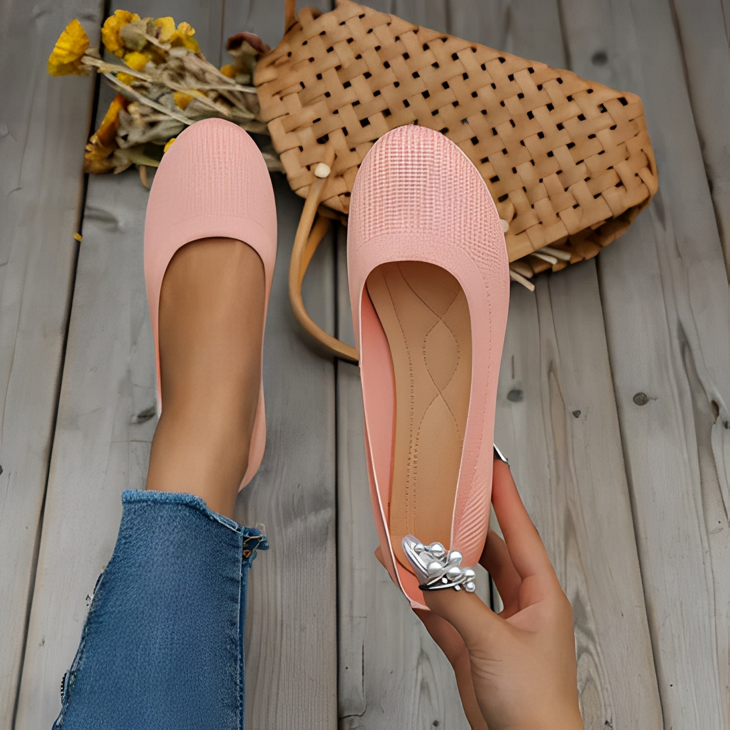 Karryle - Zapatos cómodos de punta redonda para mujeres