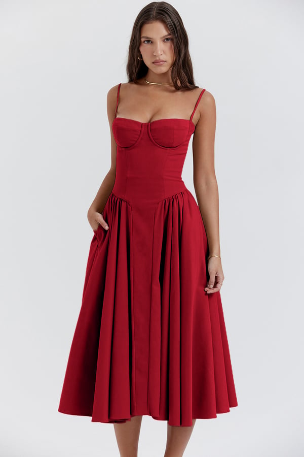 Elara | Vestido de tirantes con corsé