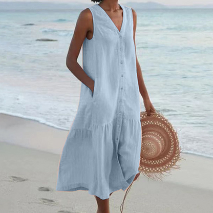 Celi - Vestido de Verano Estiloso que Cubre el Abdomen