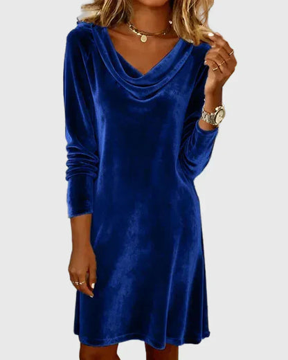 Frosina | Vestido de Terciopelo Corte Suelto