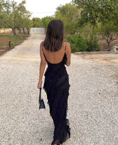 Zara - Vestido Maxi con Volantes