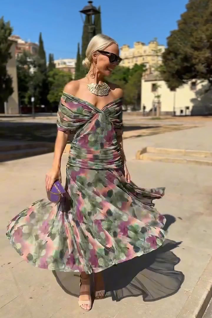 Louise | Vestido Maxi Elegante de Fiesta con Escote en V
