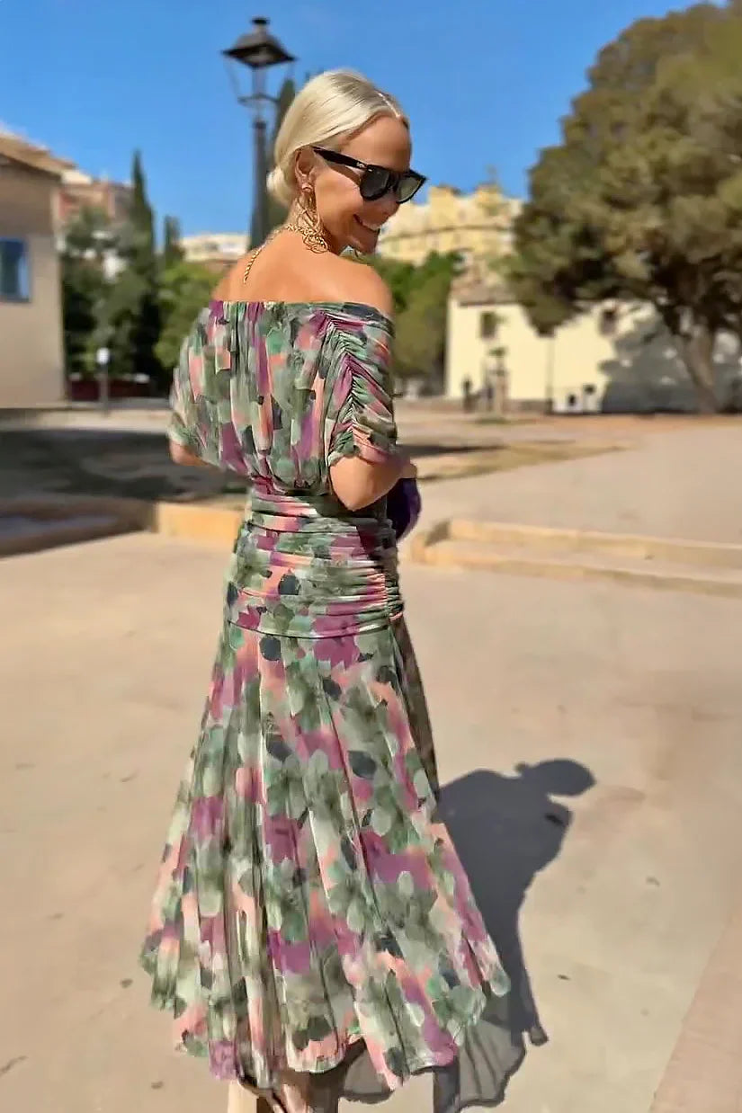 Louise | Vestido Maxi Elegante de Fiesta con Escote en V