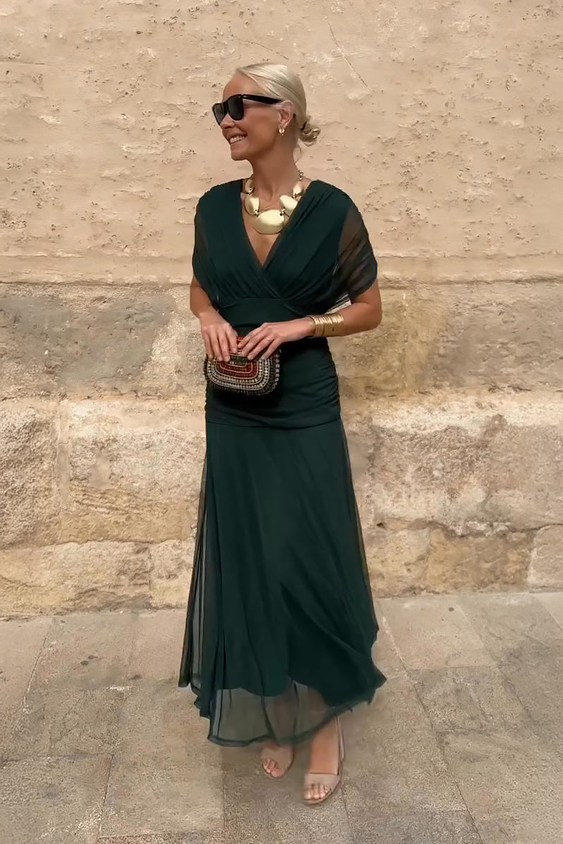 Louise | Vestido Maxi Elegante de Fiesta con Escote en V