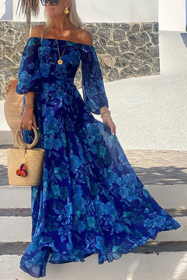 Francesca - Vestido Maxi Floral Off-the-Shoulder