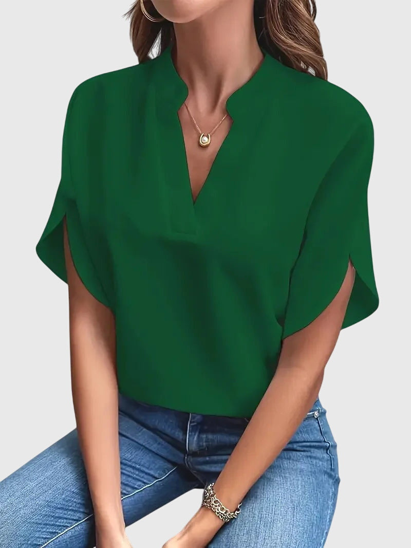 Beatrix™ | Camisa V de Cuello Suave y Elegante