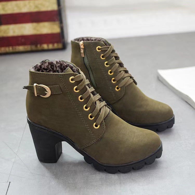 Botines con Tacón Chunky para Mujer