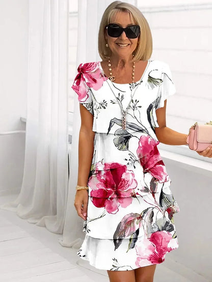 Gilla - Vestido Floral en Cascada de Múltiples Plantas