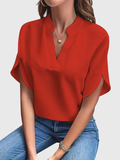Beatrix™ | Camisa V de Cuello Suave y Elegante
