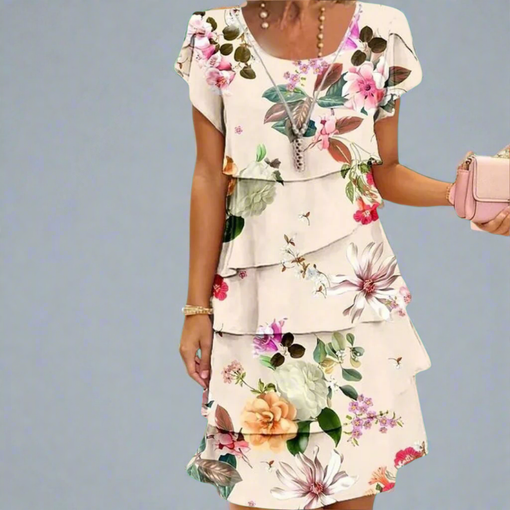 Ismene | Vestido Maxi Floral Elegante con Gracia Aérea