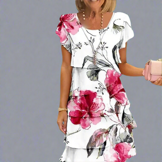 Sable | Vestido Plisado con Estampado Floral