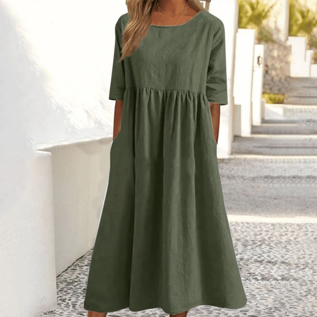 Caitlin | Vestido Hecho a Mano con Cubierta para el Vientre