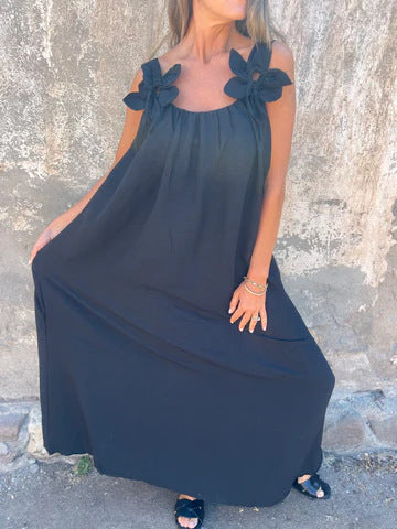 Vestido Floral Escote en U - Elegancia Atemporal