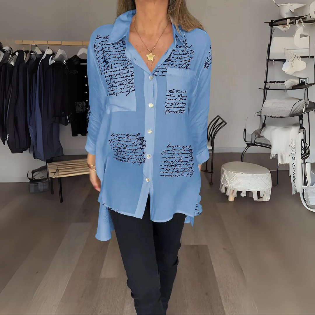 Skylar – Camisa de botones manuscrita