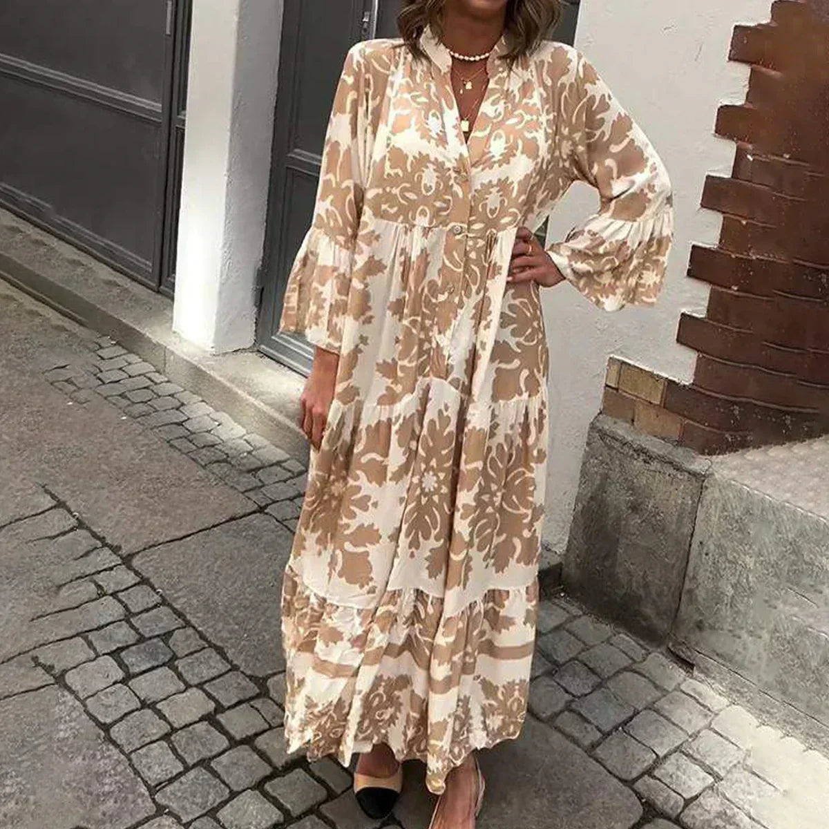 Avielle - Vestido Maxi Boho Impreso y a la Moda
