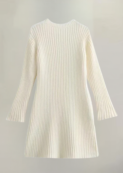 Faustine - Elegante Vestido Mini de Punto Acanalado