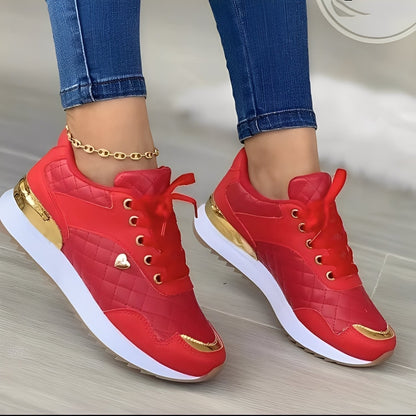 Agnès - Zapatos de cordones a cuadros para mujeres