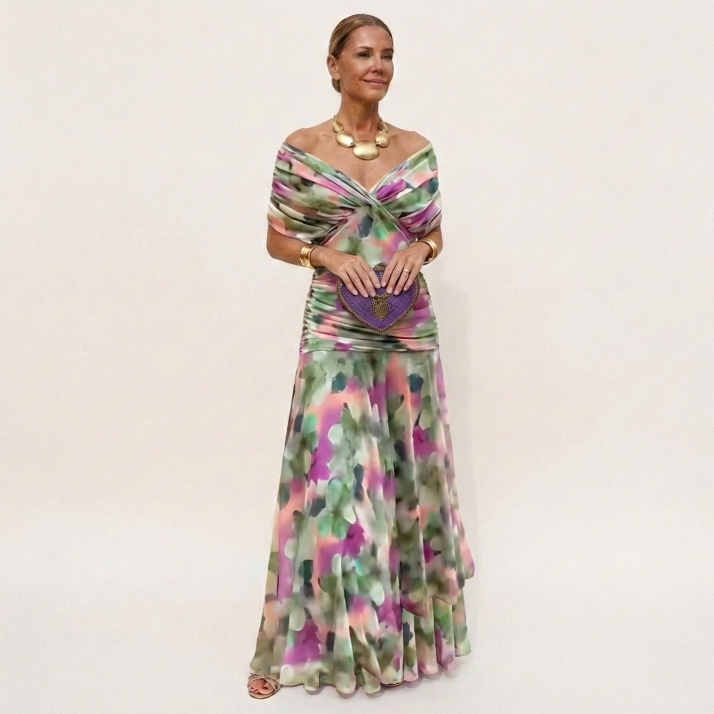 Carmen™ | Vestido Largo Floral con Escote en V