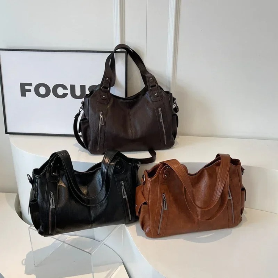 Uma - Bolso de Hombro de Gran Capacidad con Doble Cierre