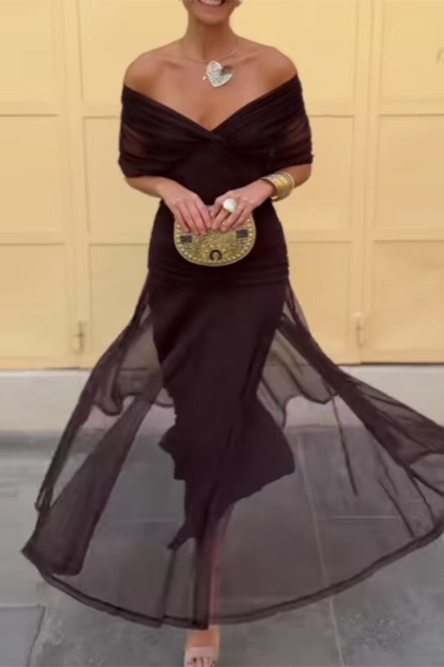 Louise | Vestido Maxi Elegante de Fiesta con Escote en V