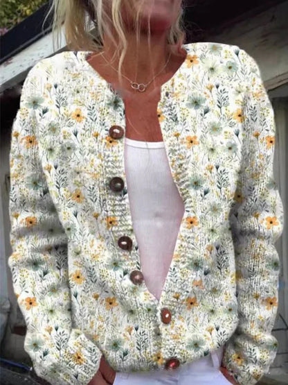 LILA | Cárdigan de Patrón Floral
