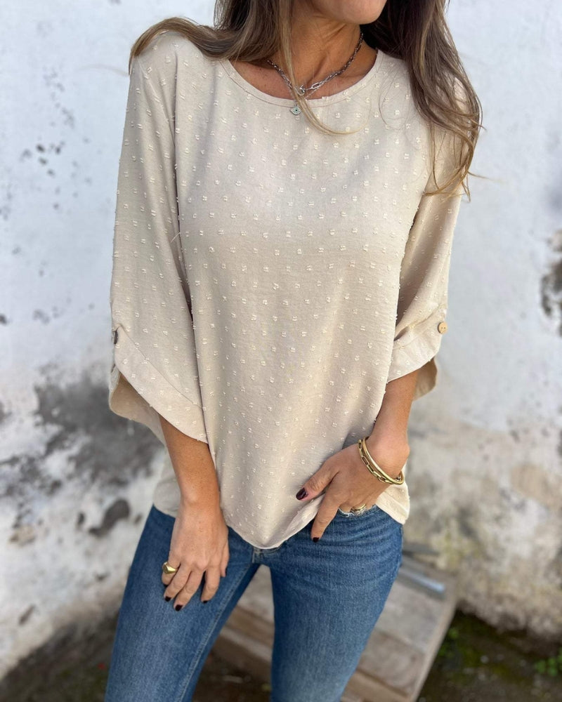 VARENA - Blusa de Chiffon Jacquard Chic