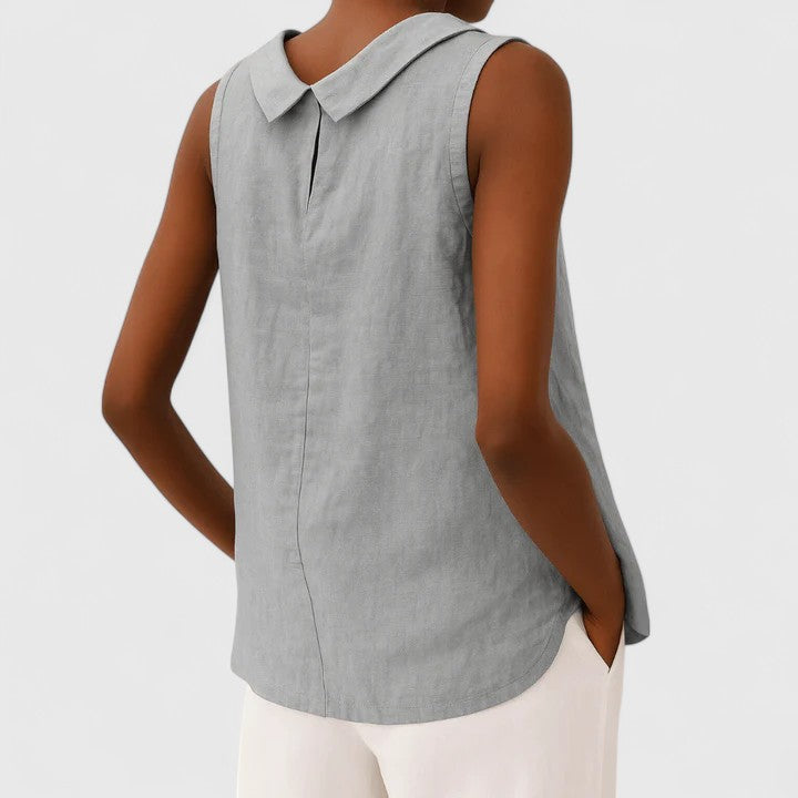 Anastine | Top Elegante con Cuello Alto