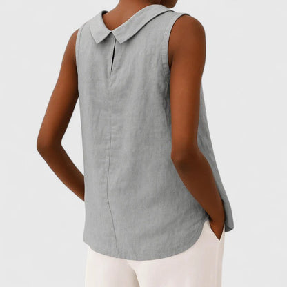 Anastine | Top Elegante con Cuello Enrollado