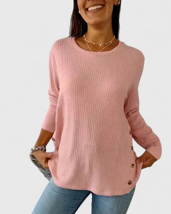 Megan™ | Top Elegante de Cuello Redondo