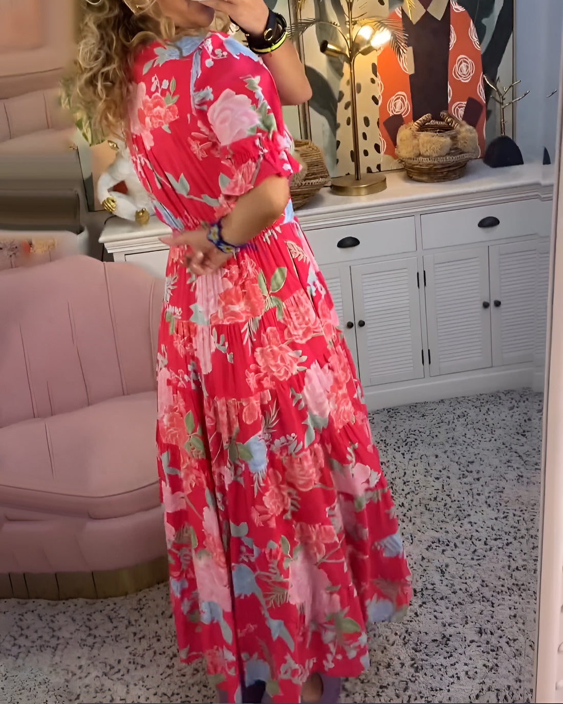 LANA – VESTIDO MAXI FLORES DE VERANO