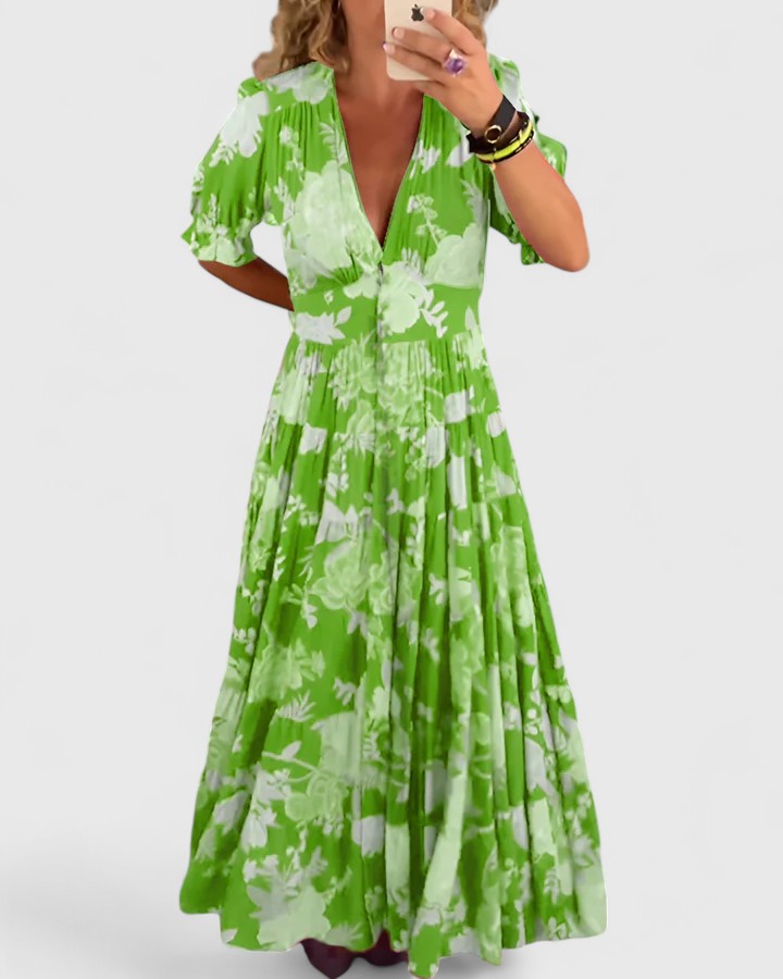 JULIANA – VESTIDO MAXI FLUIDO RADIANTE FLORES