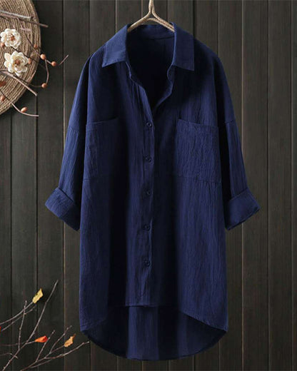 Olivia™ - Blusa Suelta y Cómoda de Color Sólido