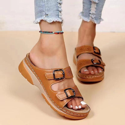 Orthoflex - Sandalias ortopédicas con doble velcro