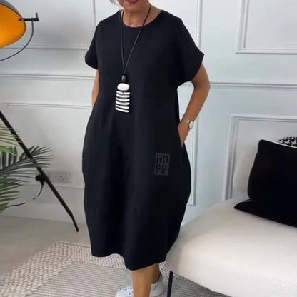 Zuzanna | Vestido de Verano Liviano con Cuello Redondo