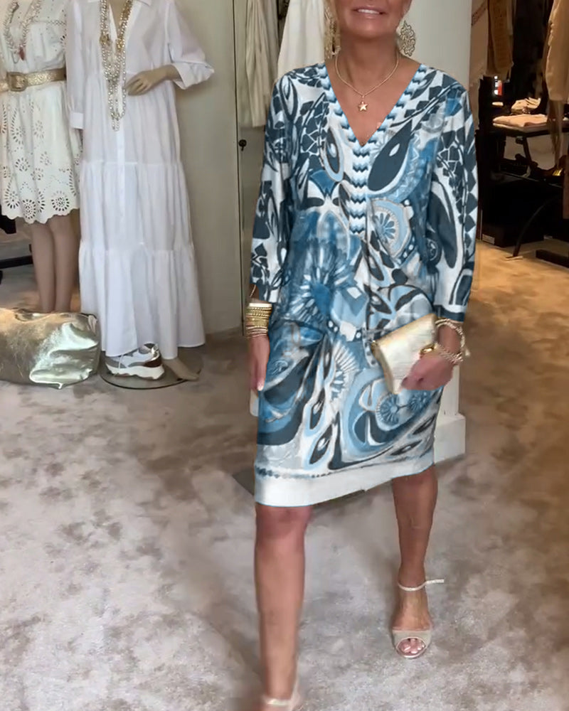 Mariane™ - Vestido de Impresión Vintage