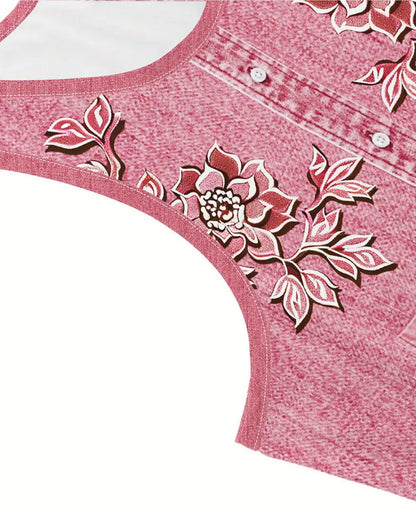 ARIEL – VESTIDO FLORAL SIN MANGAS CON BOTONES