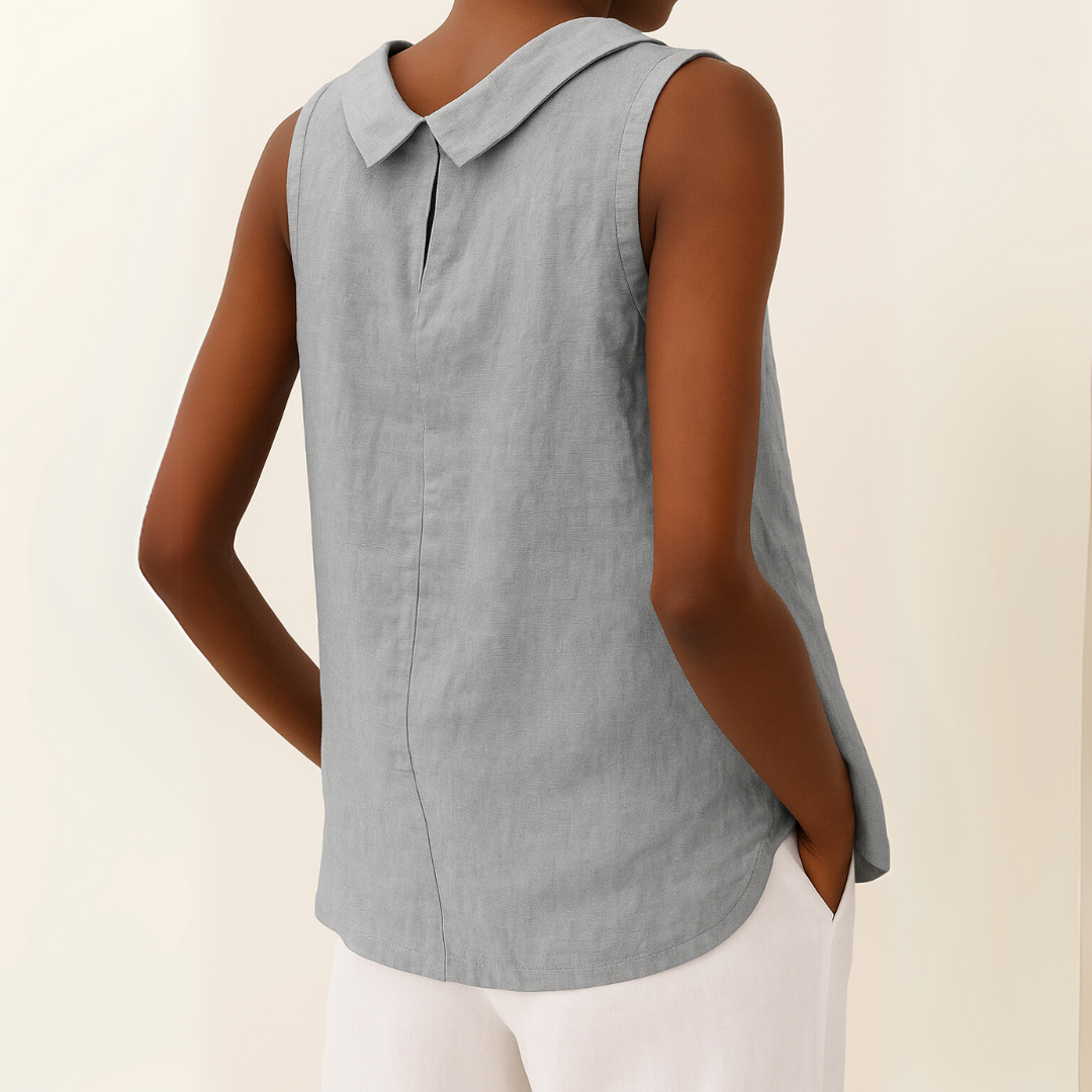 BLUSA DE LINO SIN MANGAS DAJA