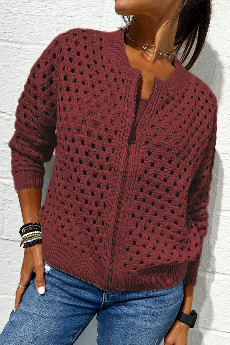 Chaqueta de punto con cremallera