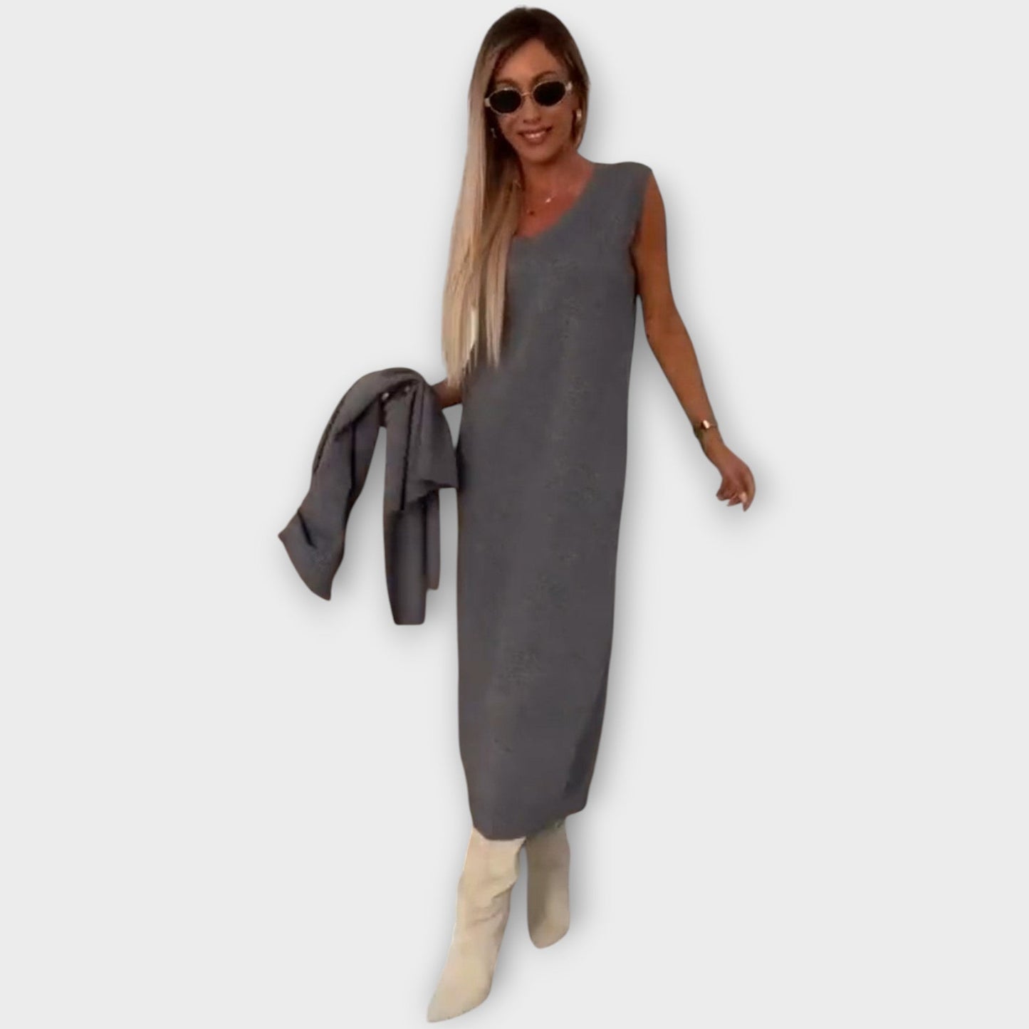 El Conjunto de Suéter y Falda Luxe Knit