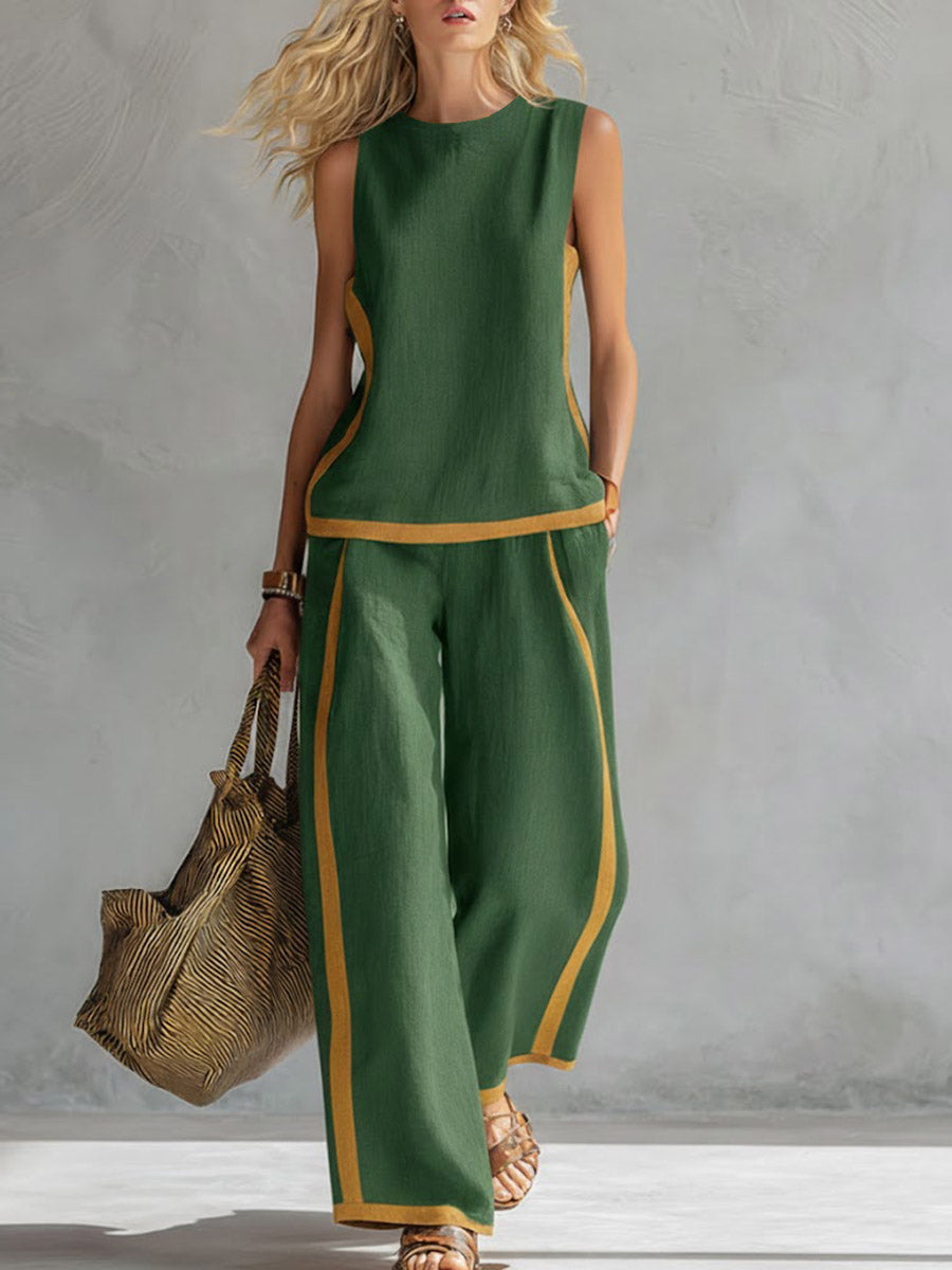 Lena | Conjunto de Dos Piezas de Lino de Algodón