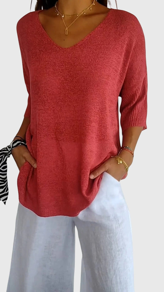 Cassandra™ | Top Elegante de Cuello en V
